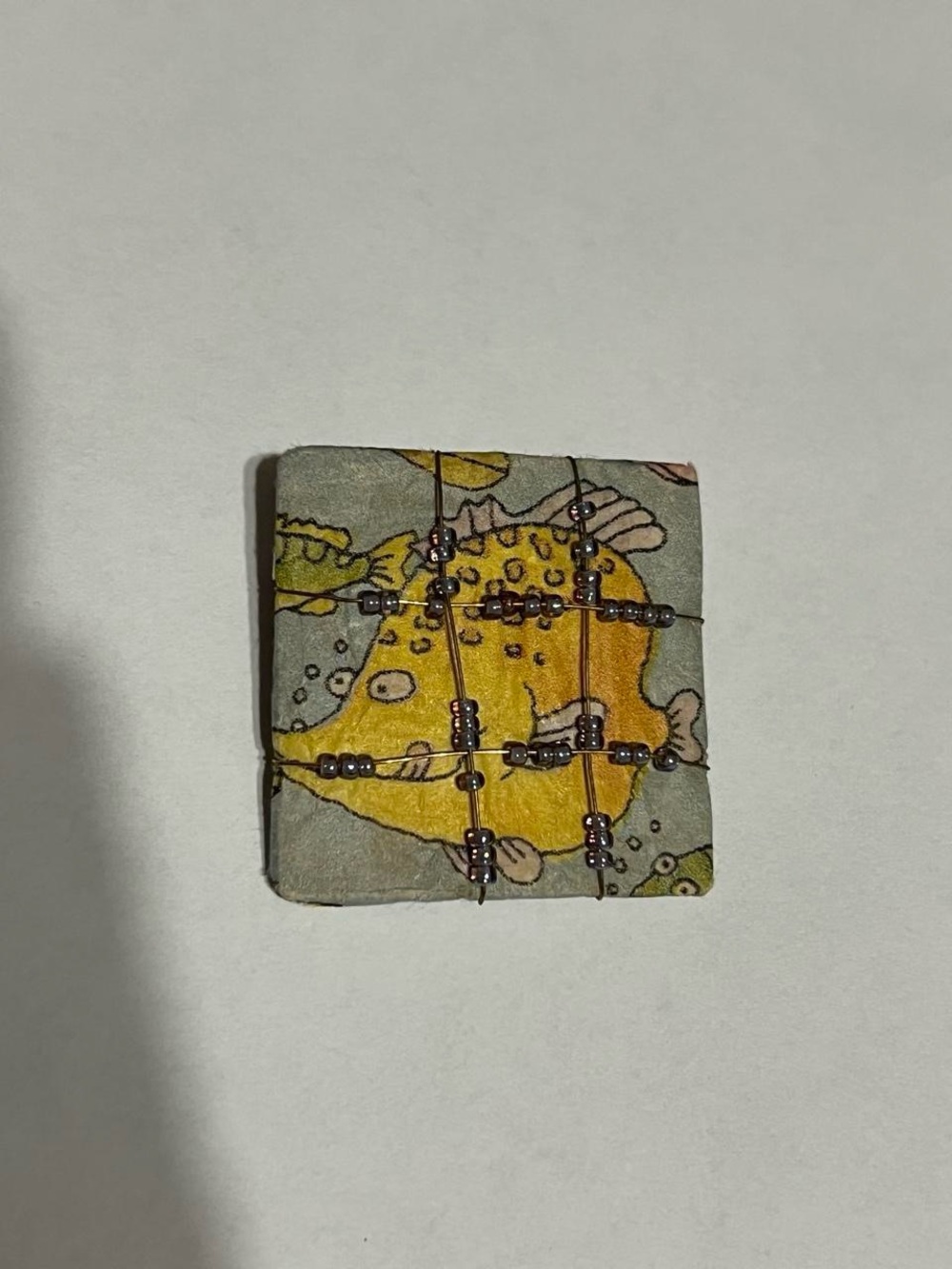 Yellow Puffer Fish Pin - Unbranded